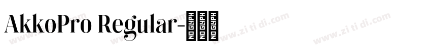 AkkoPro Regular字体转换